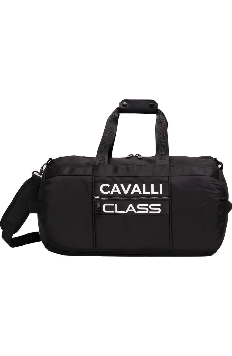 Roberto Cavalli Logo Duffle Bag, Main, color,