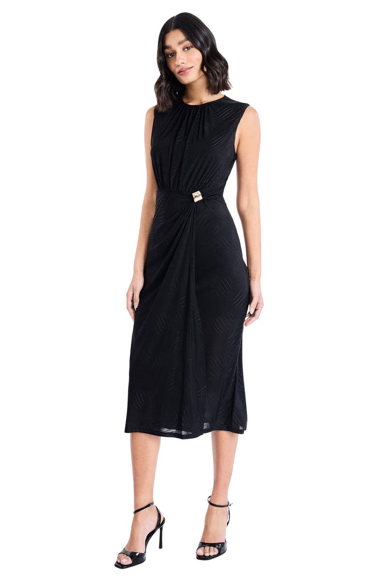 Maggy London Sleeveless Midi Dress, Alternate, color, Black