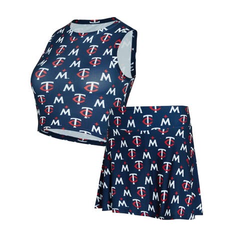 Women's Concepts Sport  Navy Minnesota Twins Knit Tank Top & Skort Set