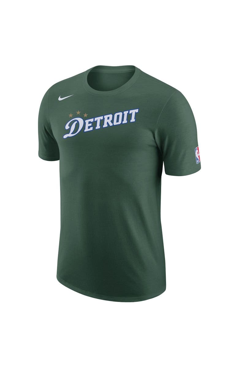 Nike Men's Nike Green Detroit Pistons 2022/23 City Edition Essential Logo Performance T-Shirt, Alternate, color, 
