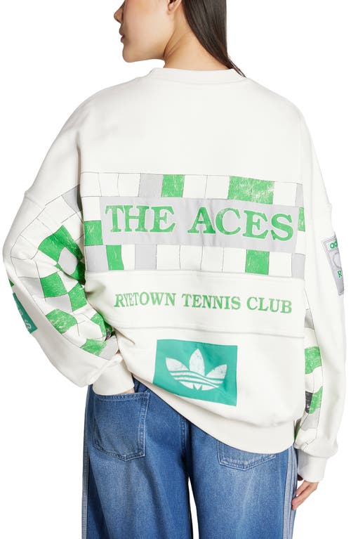 Adidas Originals Adidas Archive Court Crewneck Sweatshirt In White