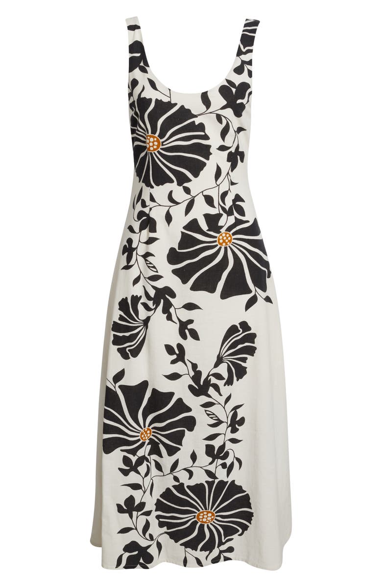 Cleobella Rosalinda Floral Cotton & Linen Maxi Dress, Alternate, color, Atropa Print