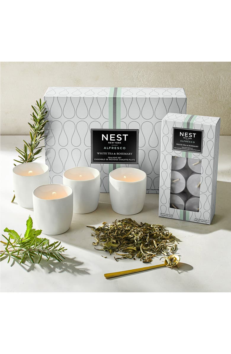 NEST New York White Tea & Rosemary Tealight Candle Set, Alternate, color,