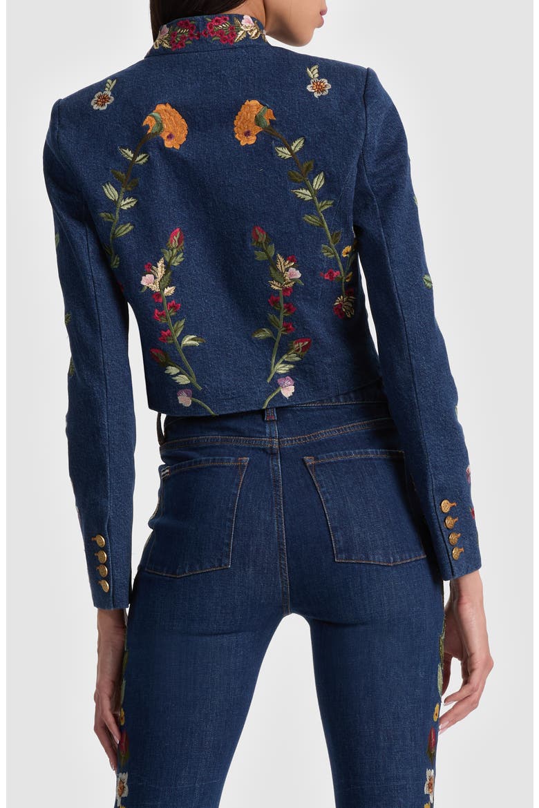 Emerson Floral Embroidery Denim Jacket, Alternate, color, CATHERINE DARK MULTI