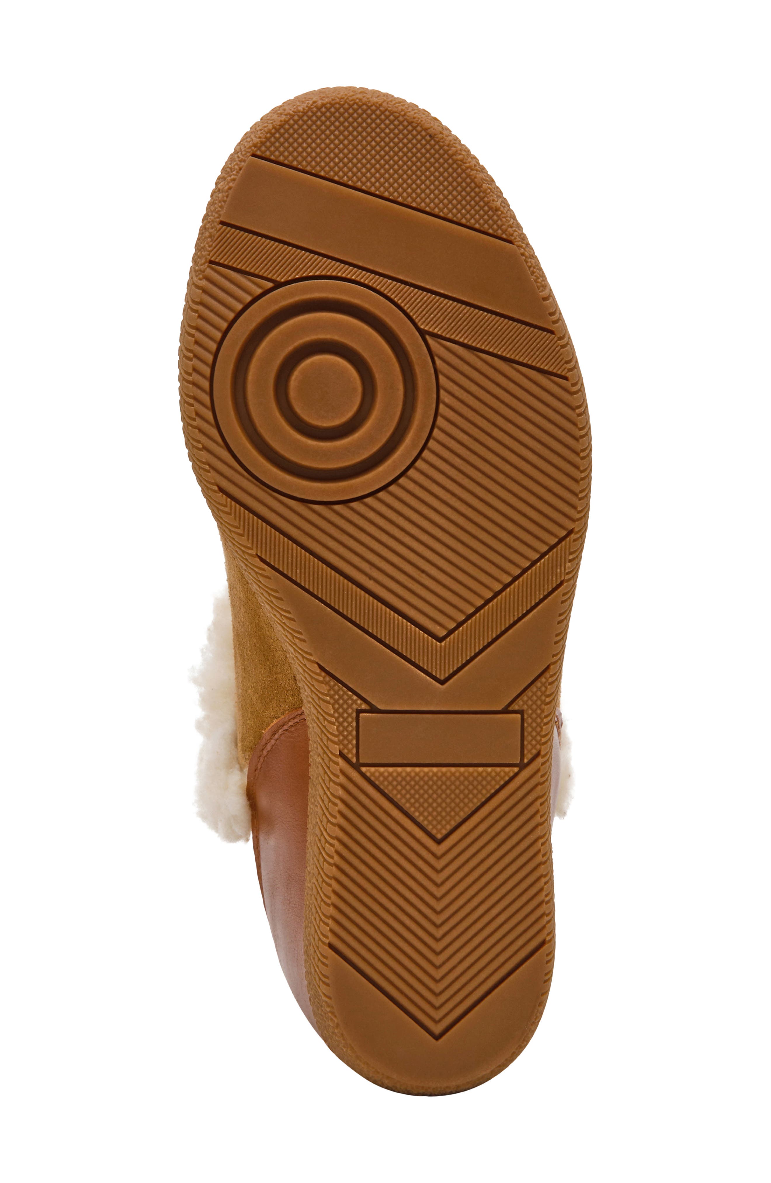 Woodside Faux Shearling Wedge Boot, Alternate, color, CHSNUT SUE