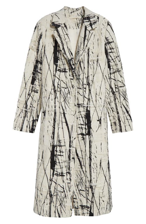 Jason Wu Collection Calligraphy Jacquard Coat In Calico/black