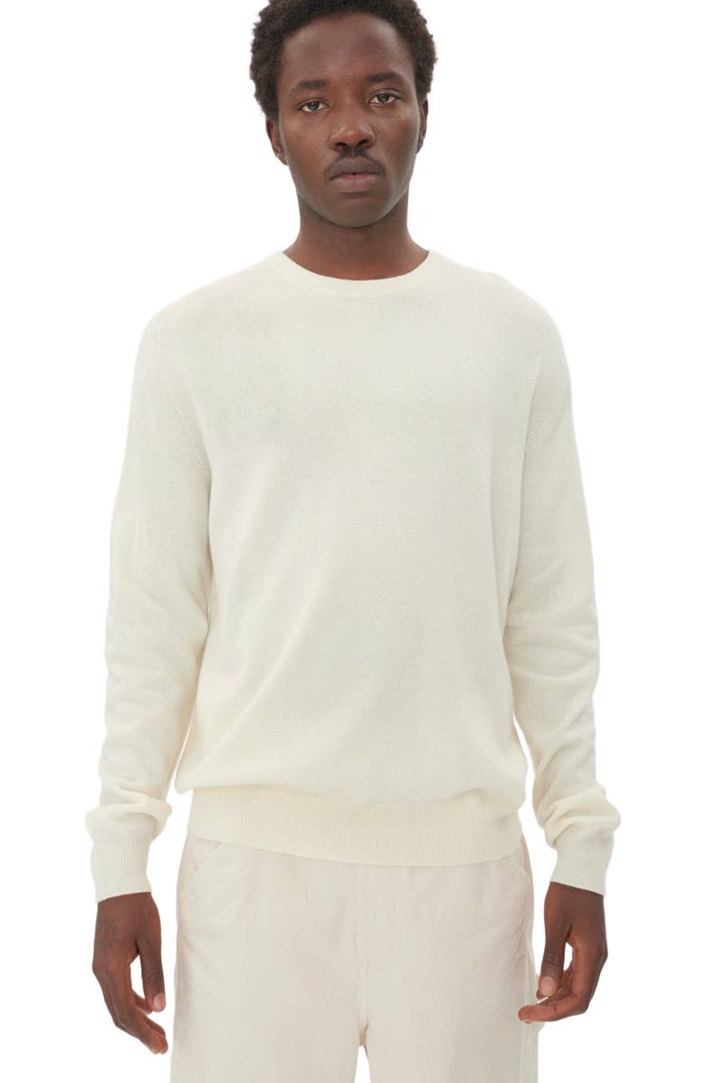 Gobi Cashmere Crew Neck Sweater, Alternate, color, White