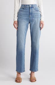 Madewell The '90s Creased High Waist Straight Leg Jeans