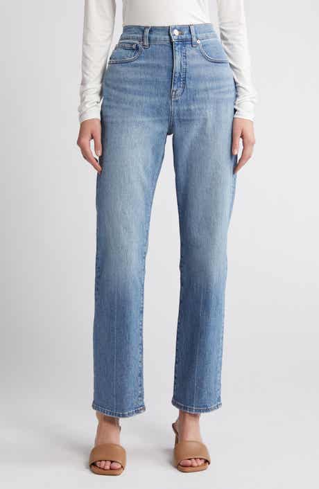 Madewell The '90s Creased High Waist Straight Leg Jeans