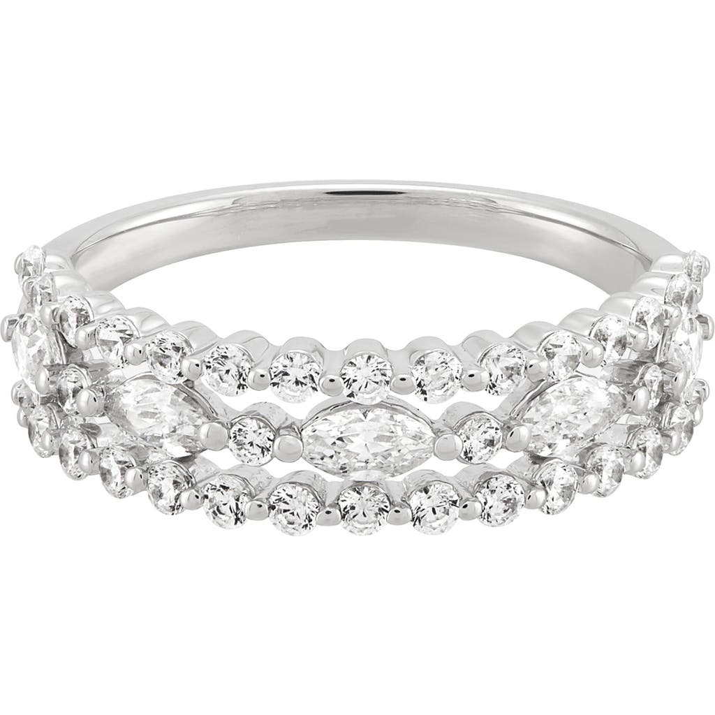 Frankie & Zoe 14k White Gold Lab Grown Diamond Triple Band Ring In Gold