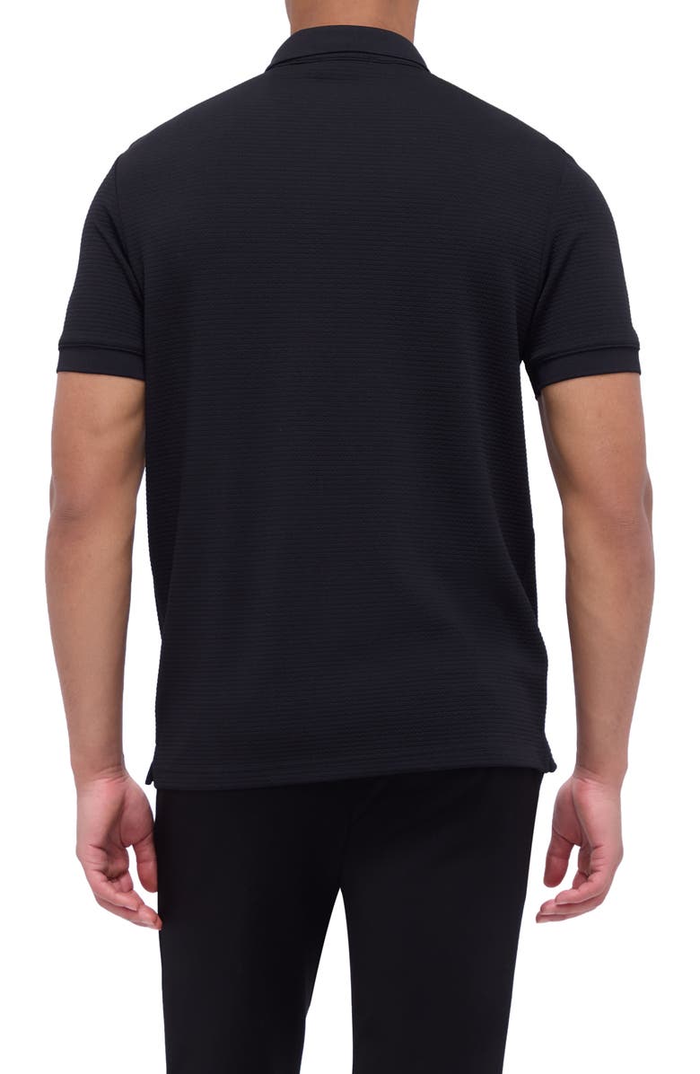 Bugatchi Textured Polo, Alternate, color, Black