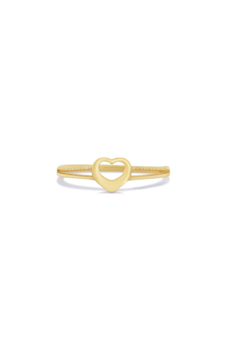 Gold Split Shank Open Heart Ring, Main, color, Yellow Gold