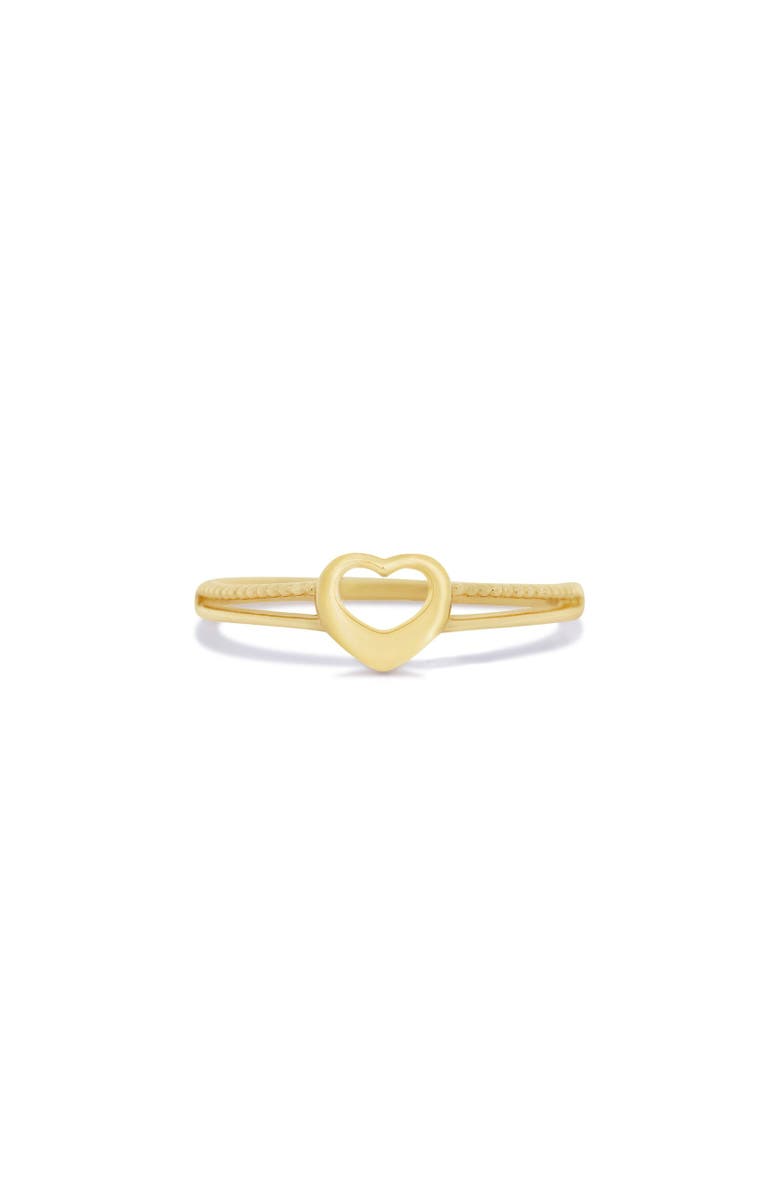 The Lovery Fine Jewelry Gold Split Shank Open Heart Ring, Main, color, Yellow Gold