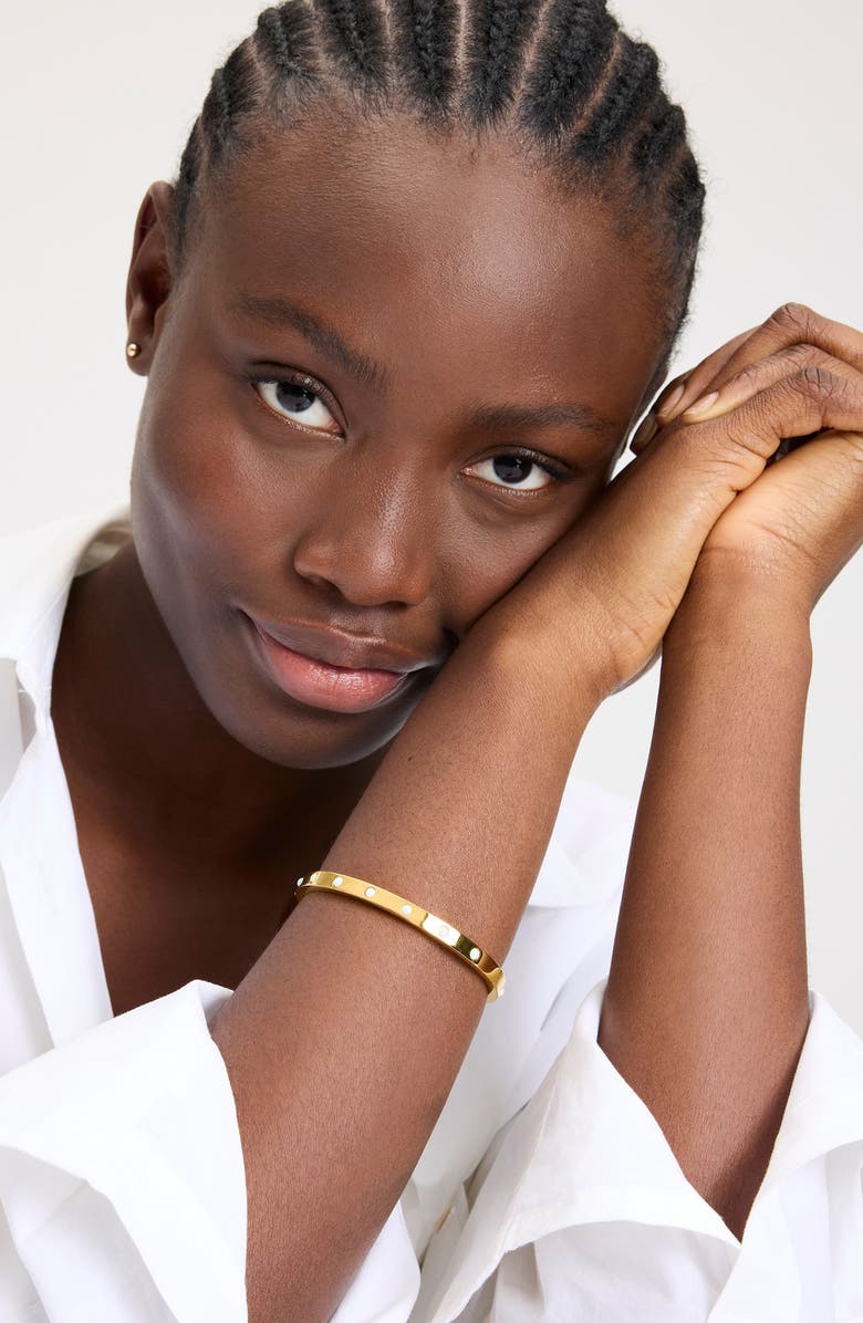 Kate Spade New York faux opal hinge bangle, Alternate, color, Opal