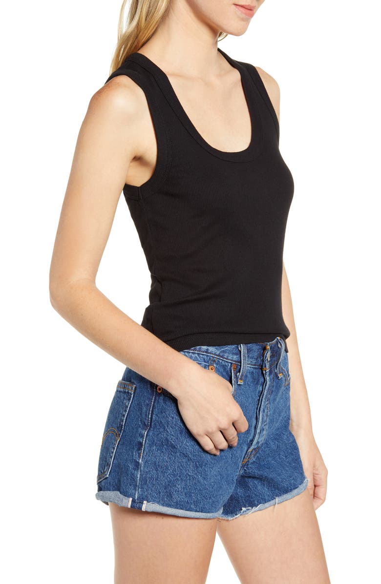 BP. Ribbed Scoop Neck Tank, Alternate, color,