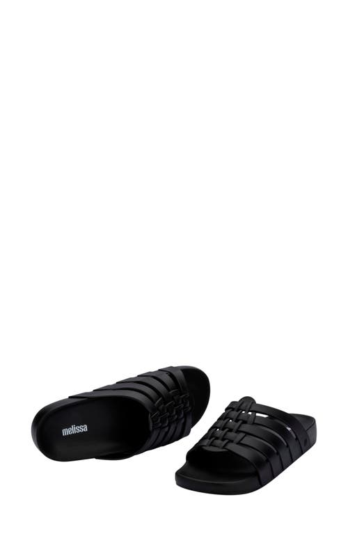 Melissa Possession Slide Sandal In Matte Black