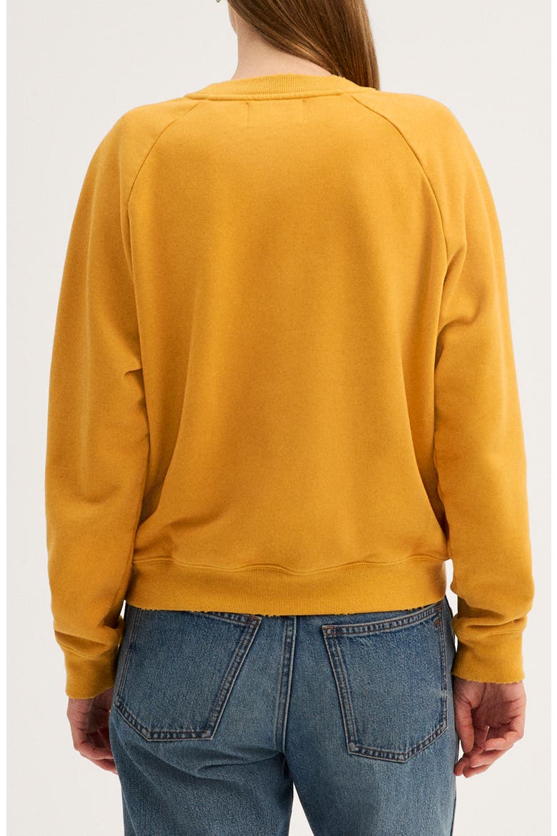 McCarren Crewneck Raglan Sweatshirt, Alternate, color, GOLDEN SAFFRON