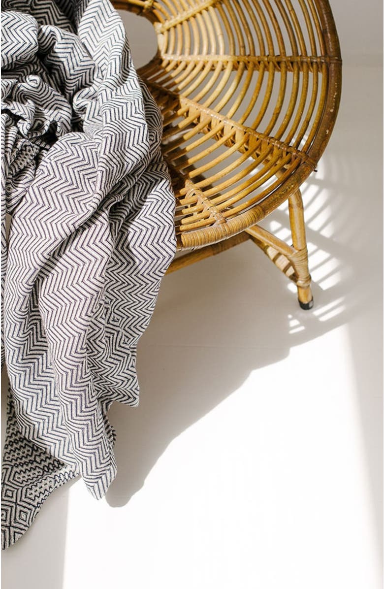 Mungo Bakuba Throw, Alternate, color, Charcoal