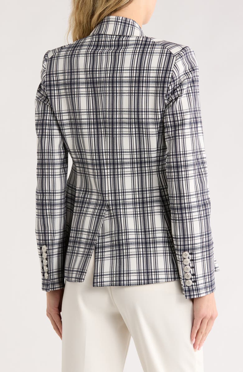 Veronica Beard Miller Plaid Wool Blend Dickey Jacket, Alternate, color, Ivory/ Navy