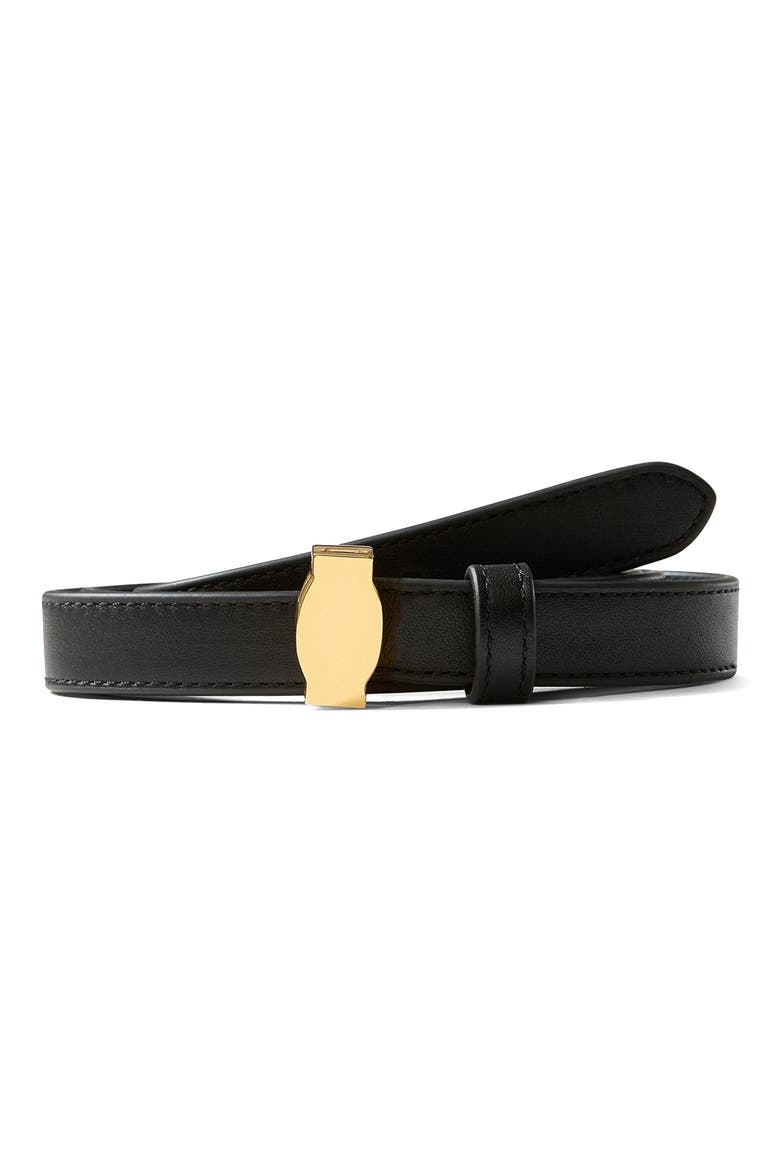 Dash Leather Belt, Alternate, color, BLACK
