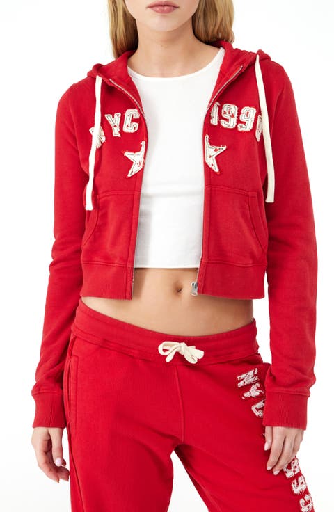 Shrunken NYC Appliqué Zip Hoodie