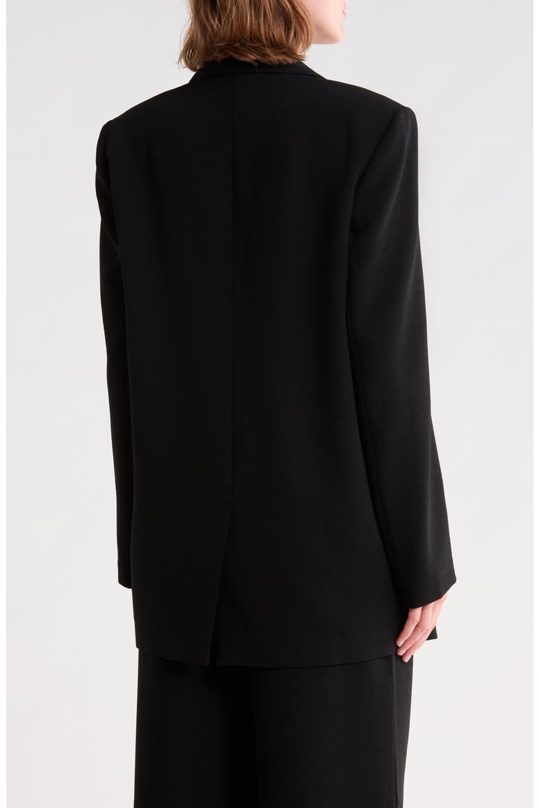 Oversized Crepe Blazer, Alternate, color, BLACK