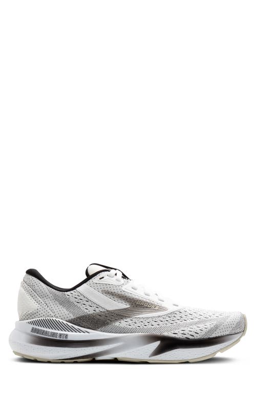Brooks Adrenaline Gts 24 Running Shoe In White/black/pelican