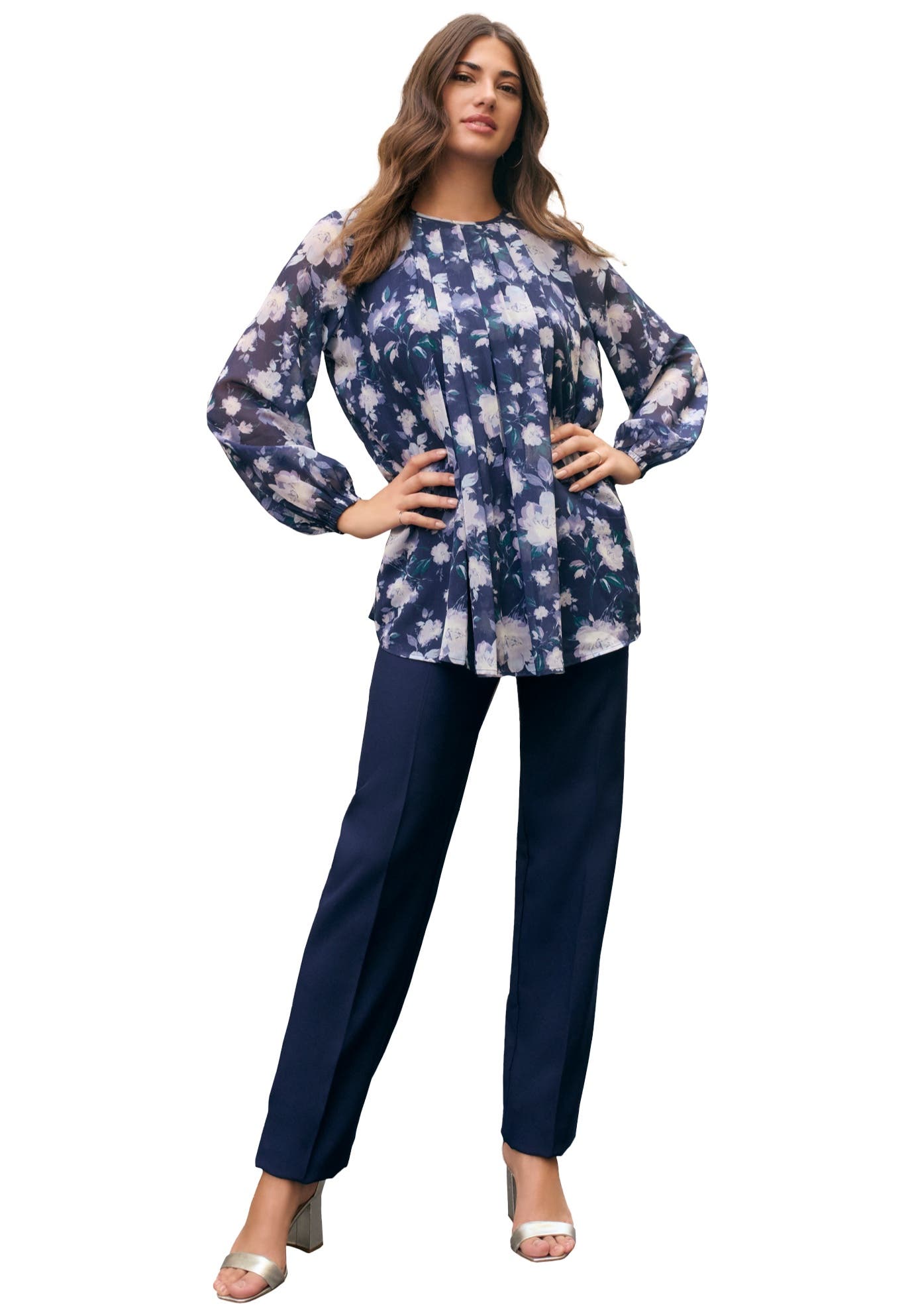 NAVY WATERCOLOR BLOOM