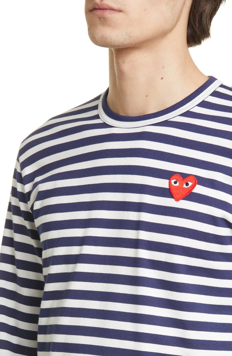 Comme des Garçons PLAY Stripe T-Shirt, Alternate, color,
