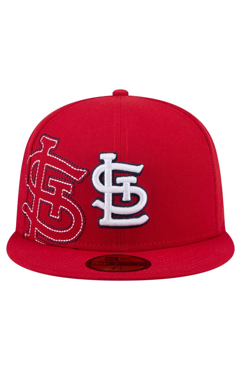 New Era Men's New Era Red St. Louis Cardinals Yarn Stitch 59FIFTY Fitted Hat, Alternate, color, 