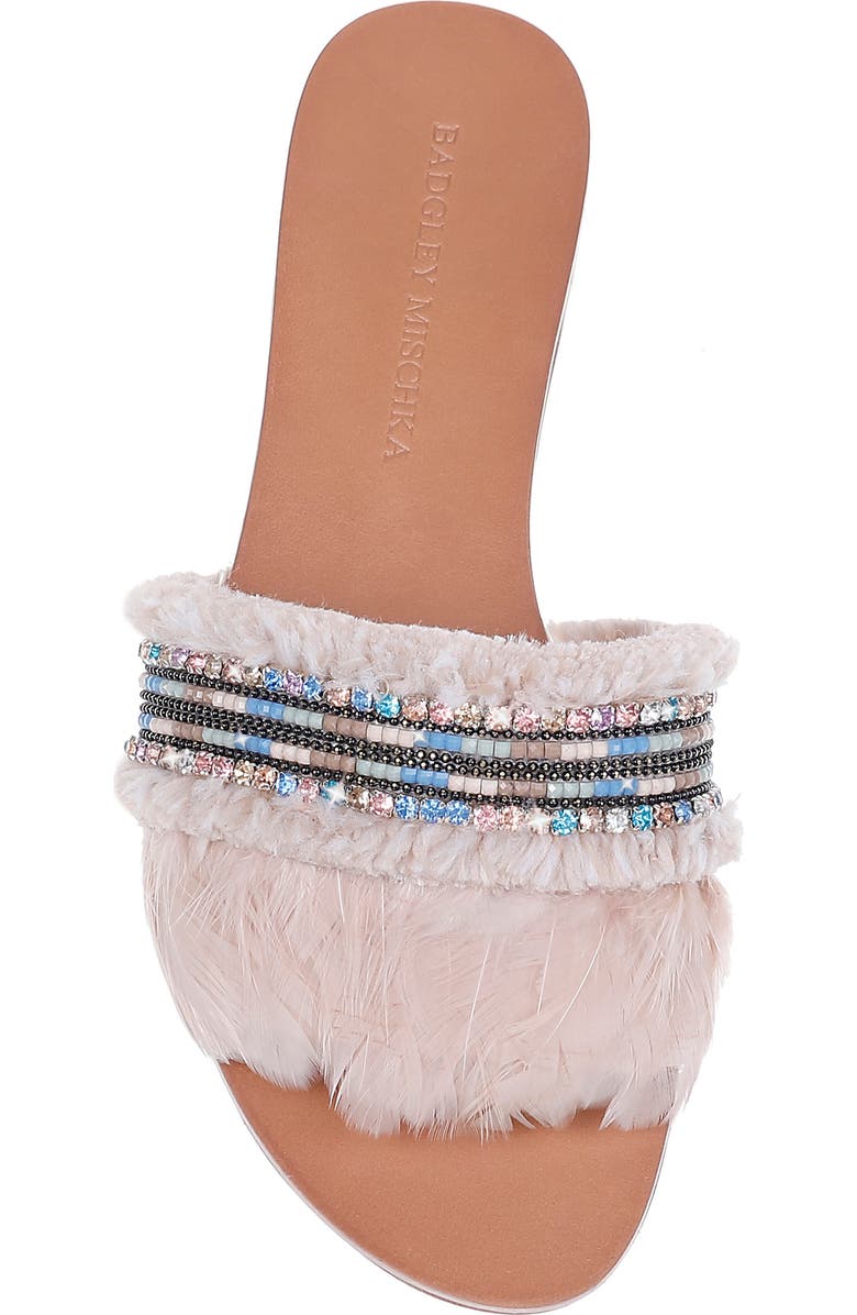 Badgley Mischka Collection Badgley Mischka Fortune Embellished Slide Sandal, Alternate, color,