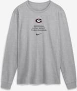 Nike Men's Nike Gray Georgia Bulldogs 2026 Sideline Dri-FIT Long Sleeve T-Shirt