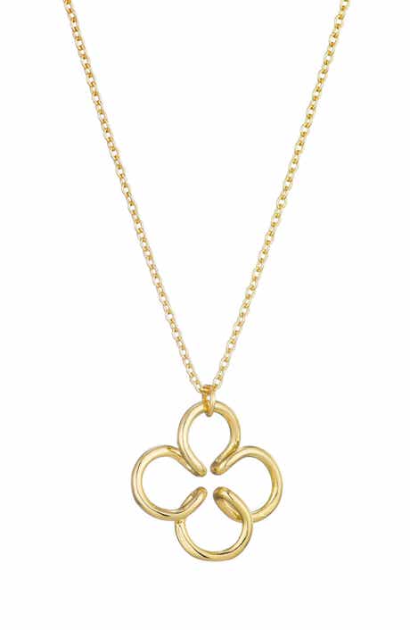 Adornia Wire Clover Pendant Necklace