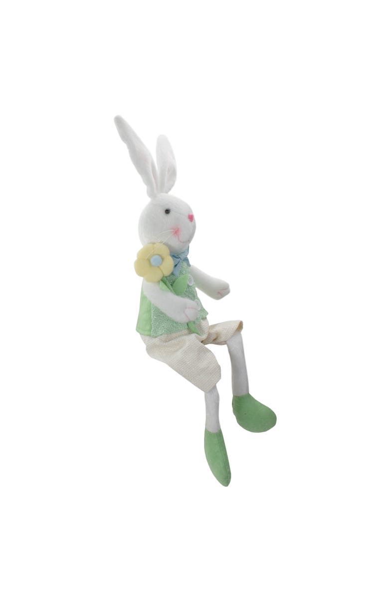 Northlight Boy Bunny Rabbit Easter and Spring Figure - 24" - Green, Alternate, color, White