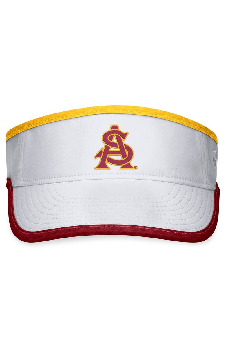 TOP OF THE WORLD Men's Top of the World White Arizona State Sun Devils Daybreak Adjustable Visor, Alternate, color, White