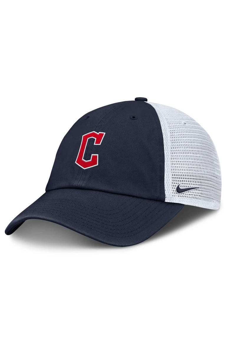 Nike Men's Nike Navy/White Cleveland Guardians Club Trucker Adjustable Hat, Main, color, Navy