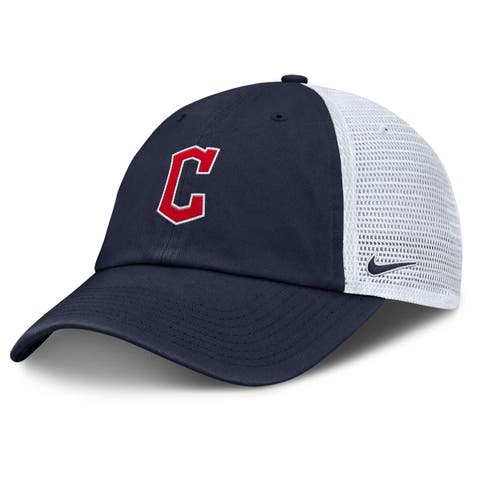Men's Nike Navy/White Cleveland Guardians Club Trucker Adjustable Hat