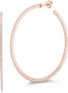 CHLOE AND MADISON X-Large Cubic Zirconia Hoop Earrings