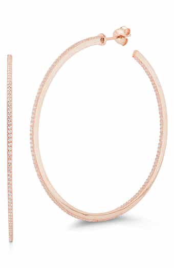 CHLOE AND MADISON X-Large Cubic Zirconia Hoop Earrings