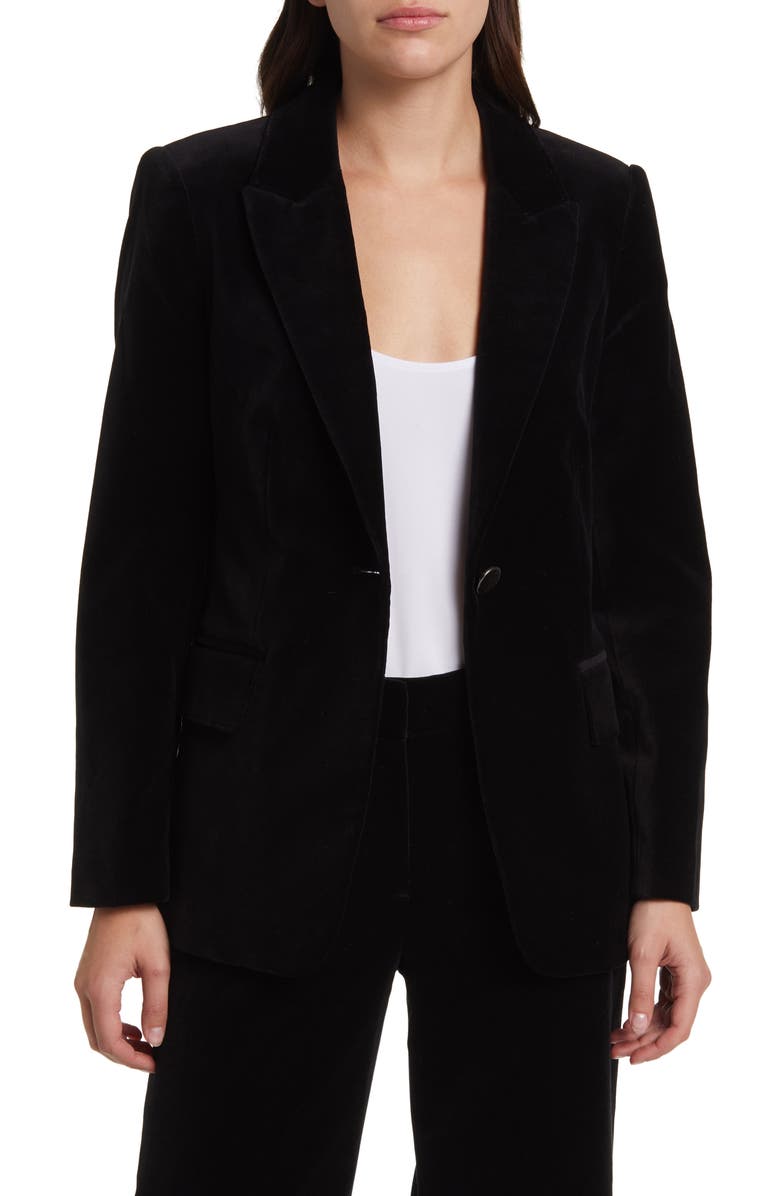KOBI HALPERIN Ramsey Peak Lapel Velvet Blazer, Alternate, color, 
