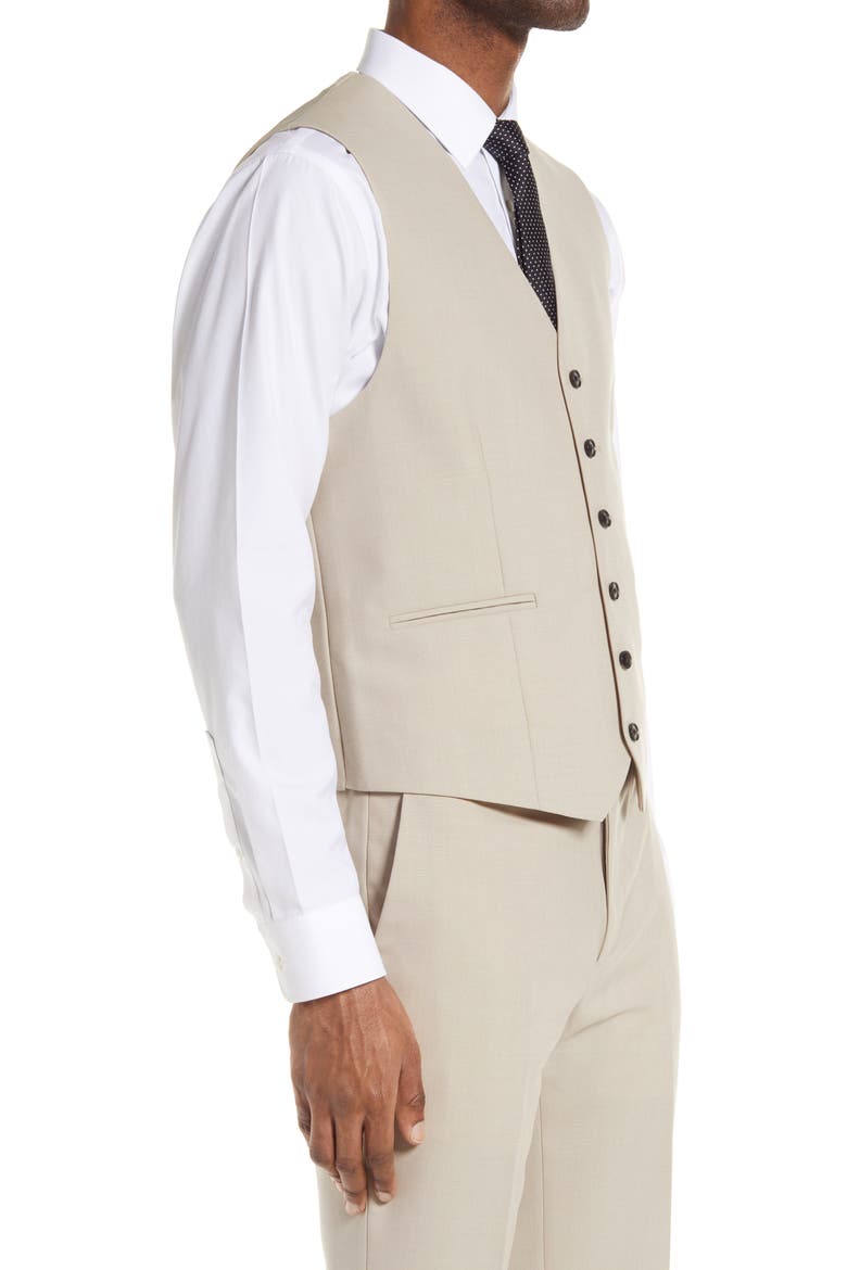 Men's Fine Wool Vest, Alternate, color, STONE