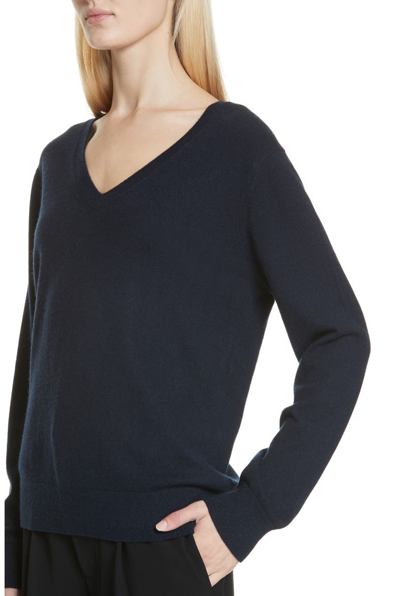 Weekend V-Neck Cashmere Sweater, Alternate, color, COASTAL
