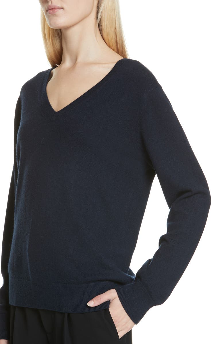 Vince Weekend V-Neck Cashmere Sweater, Alternate, color, Coastal