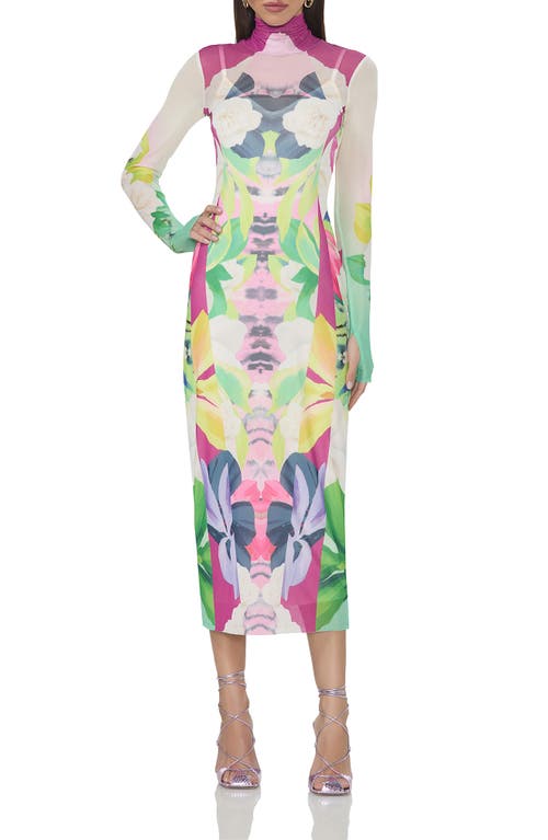AFRM AFRM SHAILENE TURTLENECK LONG SLEEVE MESH DRESS