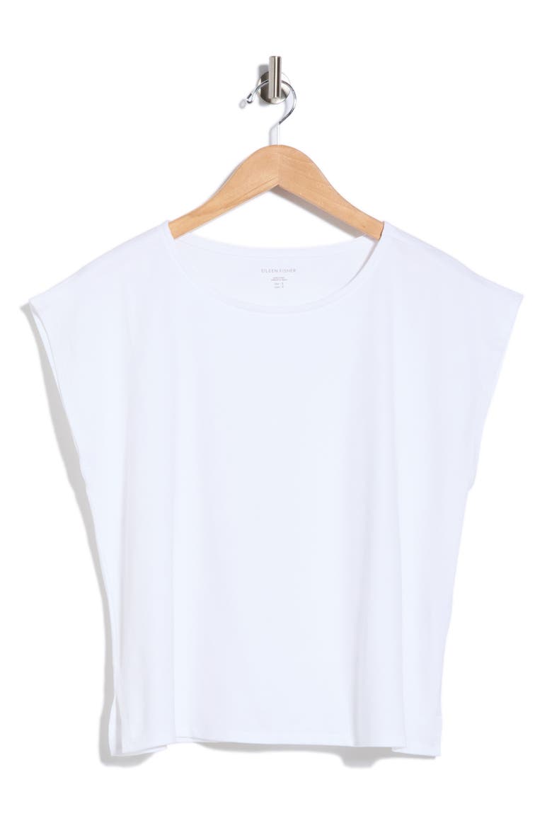 Ballet Neck Box Top, Main, color, WHITE
