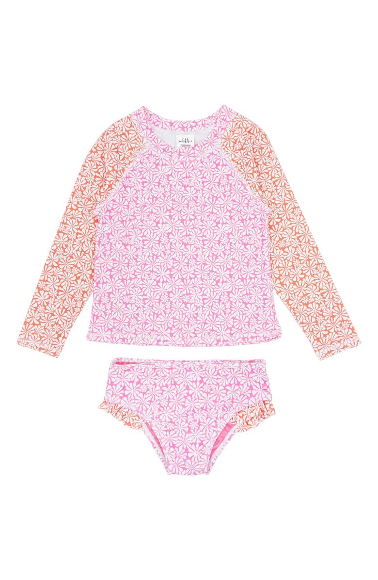 Feather 4 Arrow Swim All Day Two-Piece Rashguard Swimsuit, Main, color, 