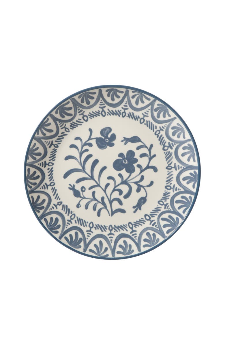 2-Time Oprah's favorite things, Valencia Flor 4pc Stoneware Dinner Plate Set, Alternate, color, Iris Blue