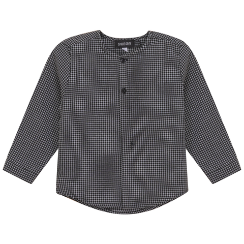 Checkered Woven Button Up Long Sleeve Shirt (Toddler, Little Kid & Big Kid)
