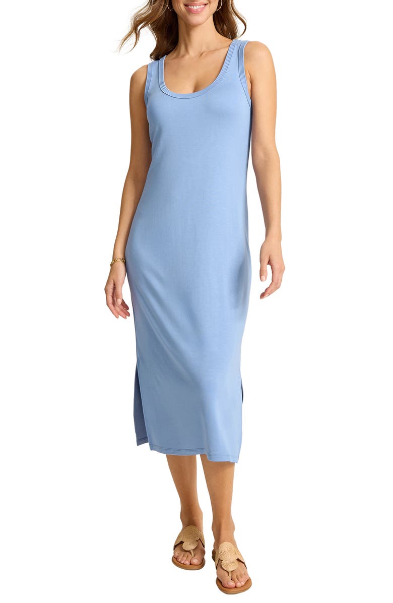 Tommy Bahama Drapey Ponte Midi Dress, Main, color, French Blue