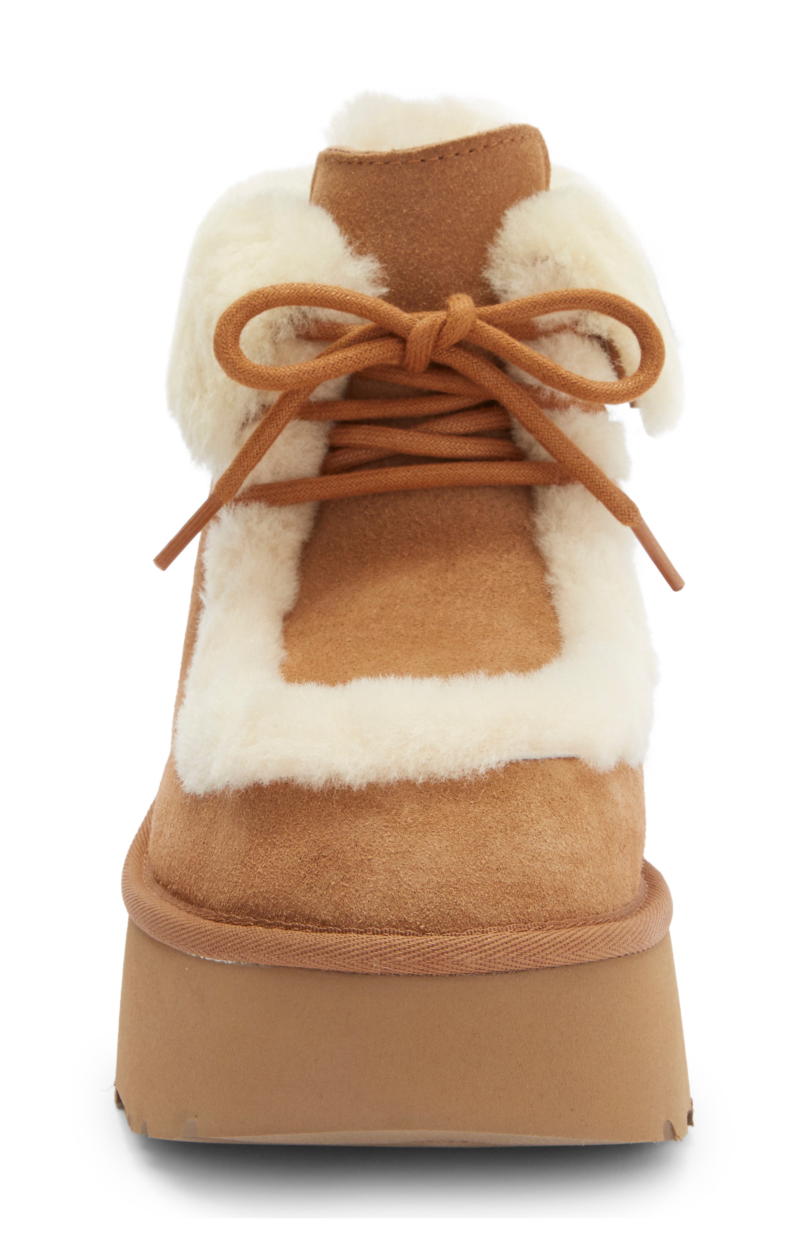 UGG<sup
®</sup
 Esmee Genuine Shearling Detail Lace-Up Boot, Alternate, color, 
